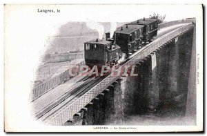 Old Postcard Tram Langres Cremaillere