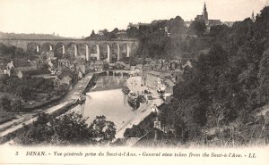 Vintage Postcard General View Taken From The Saut-a-L'Ane Dinan France FR