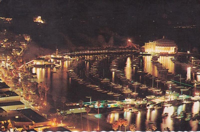 California Catalina Island Avalon Harbor At Night