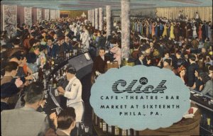 Philadelphia PA CLICK Market at 16th DANCE CLUB Linen Postcard