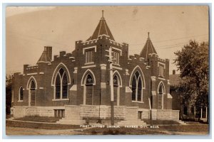 Pawnee City Nebraska NE Postcard RPPC Photo First Baptist Church 1909 Antique