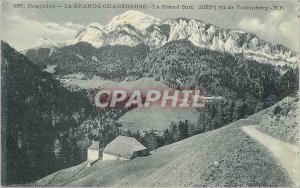 Old Postcard Dauphine La Grande Chartreuse Le Grand Som seen Valombrey