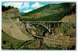 Redcliff Bridge Leadville Minturn Colorado Denver Rio Grande R.R. Train Postcard