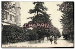 Old Postcard Avranches The South Boulevard