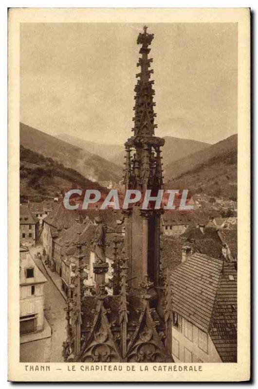 Old Postcard Thann Le Chapiteau de la Cathedrale