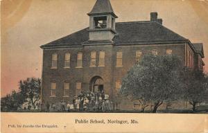 F33/ Novinger Missouri Postcard c1910 Public School Building