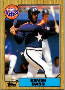 1987 Topps Baseball Card Kevin Bass Houston Astros sk3353