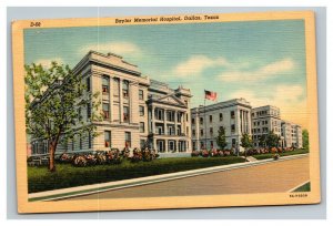 Vintage 1944 Postcard Baylor Memorial Hospital American Flag Dallas Texas