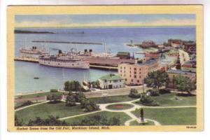 Ships, Harbor, Mackinac Island, Detroit Michigan,