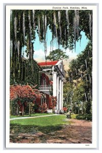 Postcard  Duncan Park Natchez Miss. Mississippi