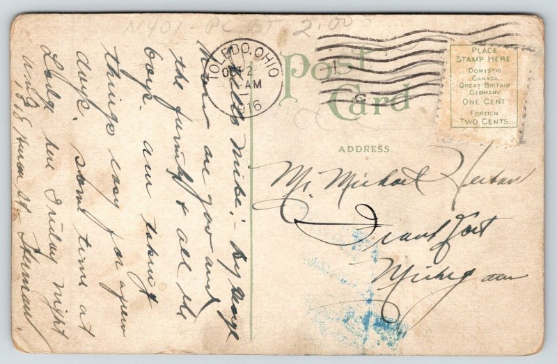 Toledo Ohio~Birdseye Panorama Shipyards~Artist Conception~c1912 Postcard