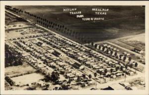 Weslaco TX Texas Trailer Park Aerial View Real Photo Postcard