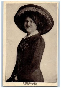 c1910's Ruth Roland Big Hat Actress Theater Vaudeville Advertising Postcard
