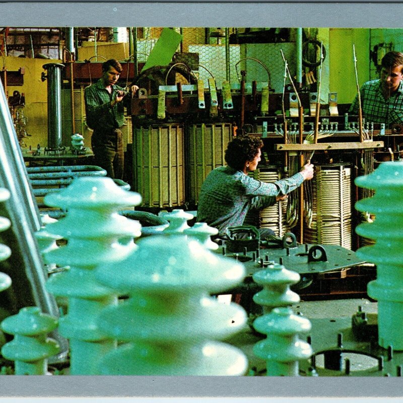 1975 Birobidzhan Soviet Union Transformer Factory Postcard Railway Russia Jew 3R