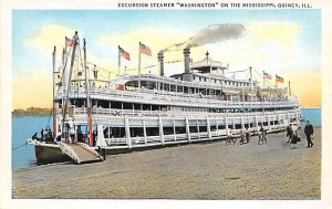 Washington Excursion Steamer Quincy, Illinois, USA Ferry Boat Ship 