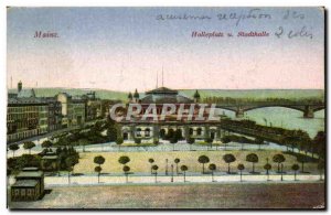 Old Postcard Mainz Holleplatz Stadthalle