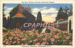 Old Postcard The Rose Garden showing Portiuncula Chapel Washington DC