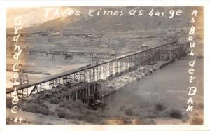 Grand Coulee Dam Colorado Scenic View Real Photo Antique Postcard J54609