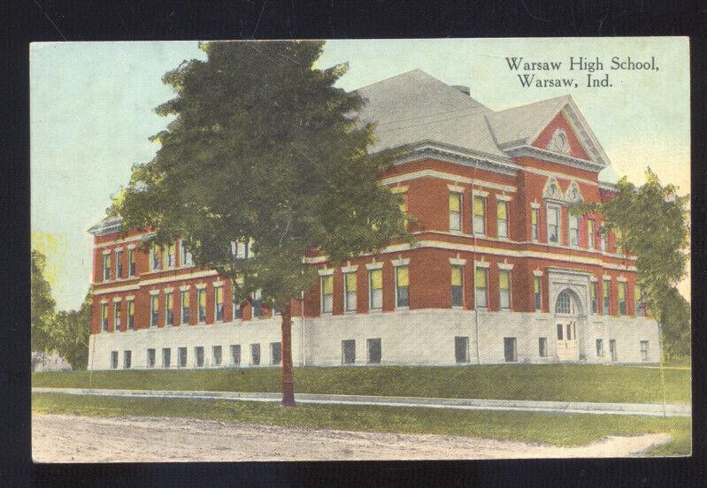 WARSAW INDIANA WARSAW HIGH SCHOOL VINTAGE POSTCARD