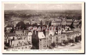 Postcard General view Old Rennes Place of the Strings Old Military Hospital S...