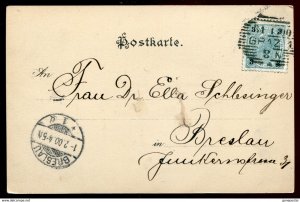 dc1521 - AUSTRIA Graz 1900s Stadt Theater. Sent to Breslau