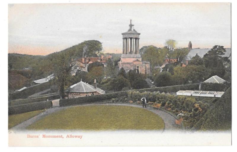 Scotland Ayr Alloway Burns Monument GWW Postcard