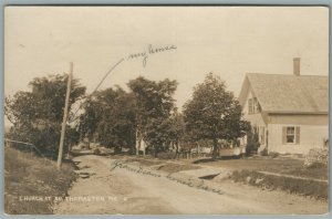 SO. THOMASTON ME CHURCH STREET ANTIQUE REAL PHOTO POSTCARD RPPC