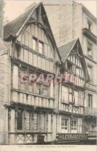 Old Postcard Caen Old Houses St. Peter Street Normadie The C P A Levrard