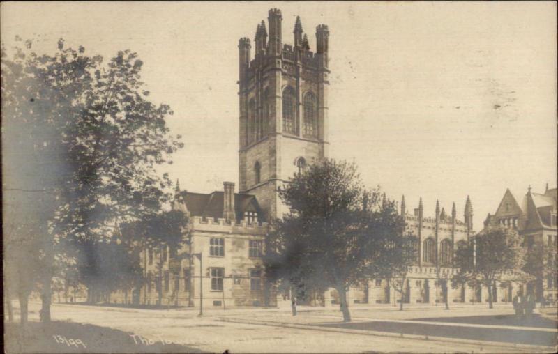 Chicago IL University Tower c1910 Real Photo Postcard