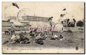 Tunisia Old Postcard Bizerte Barracks Tirailleurs