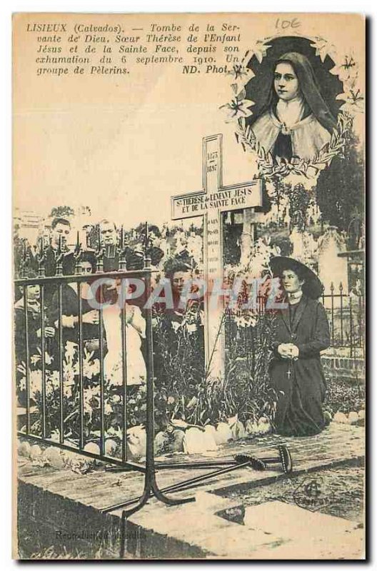 Old Postcard Lisieux Calvadois Tomb of the Servant of God