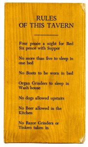 CT - Essex. Griswold Inn, Tavern Rules