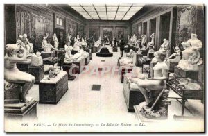 Old Postcard The Paris Musee du Luxembourg The Hall of Statues