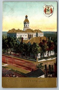 Jefferson City  Missouri   State Capitol Building  Embossed  Postcard  c1915