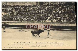 Old Postcard Bullfight Bullfight Second tercio or second phase The banderille...