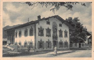 B090 Germany 1926 Oberammergau Koelbhaus House vintage postcard