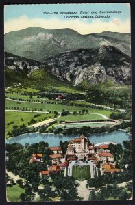 Colorado COLORADO SPRINGS Panorama of The Broadmoor Hotel Surroundings LINEN