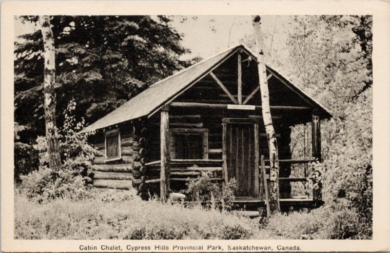 Cabin Chalet Cypress Hills Provincial Park Saskatchewan SK PECO Postcard H5