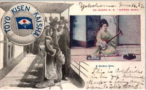 Yokohama, Japan - Toyo Kisen Kaisha -On board the S.S. Nippon Maru - Geisha 1907