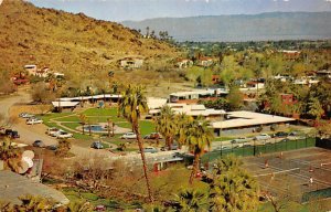 colorful panorama of some resorts Palm Springs a desert playground Palm Sprin...