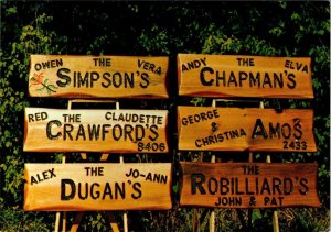 BC, Canada  VANCOUVER ISLAND KNOTTY RED CEDAR SIGNS  Advertising  4X6 Postcard
