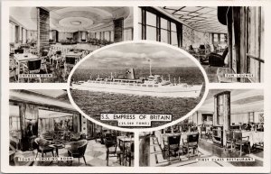 SS 'Empress of Britain' Canadian Pacific Ship Multiview RPPC Postcard H53
