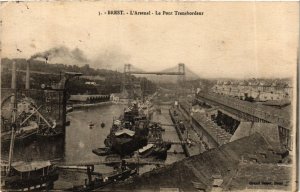CPA BREST L'Arsenal Le Pont Transbordeur (982282)