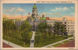 Cabel Country Court House Huntington West Virginia Postcard PC512