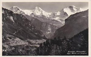 Switzerland Interlaken Heimwehfluh Eiger Moench &  Jungfrau
