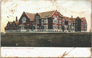 Canada Macdonald Hall O.A.C. Guelph Ontario Vintage Postcard 01.41