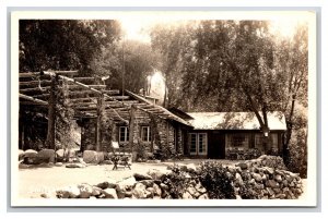 RPPC Camp Switzerland Lodge Lake June Crestline California CA UNP Postcard Z9