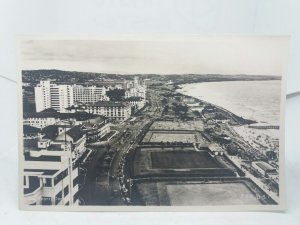 Aerial View of the Sea Front Durban S Africa Vintage RP Postcard