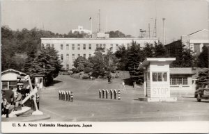 USA Navy Yokosuka Headquarters Japan Unused Real Photo Postcard H1