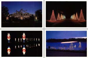 4~4X6 Postcards Pine Mountain, Georgia CALLAWAY GARDENS Christmas Light Display